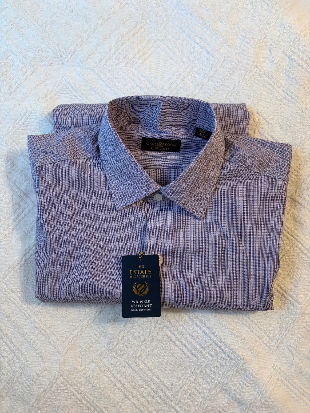 NWT Club Room The Estate Dress Shirt Regular Fit 15.5 34/35